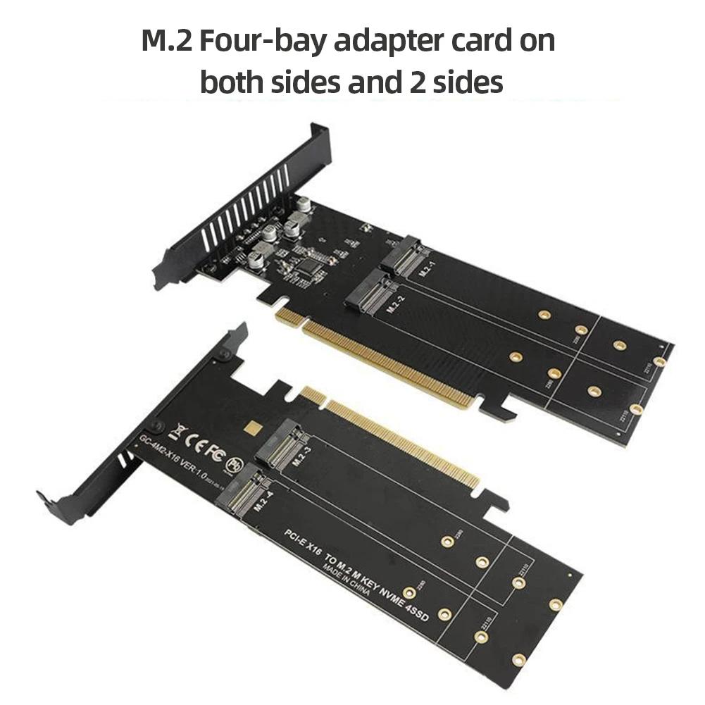 PCIe to M2  ī, PCIE 3.0 X16 4 Ʈ, M2 NVME M Ű SSD ߰ ī, M.2 PCI ͽ X16 , VROC RAID Ȯ ī